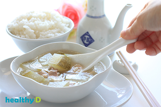 瘦叉燒或白切雞飯 蒸雞/魚配白飯 冬瓜肉粒湯飯 番茄海鮮湯飯