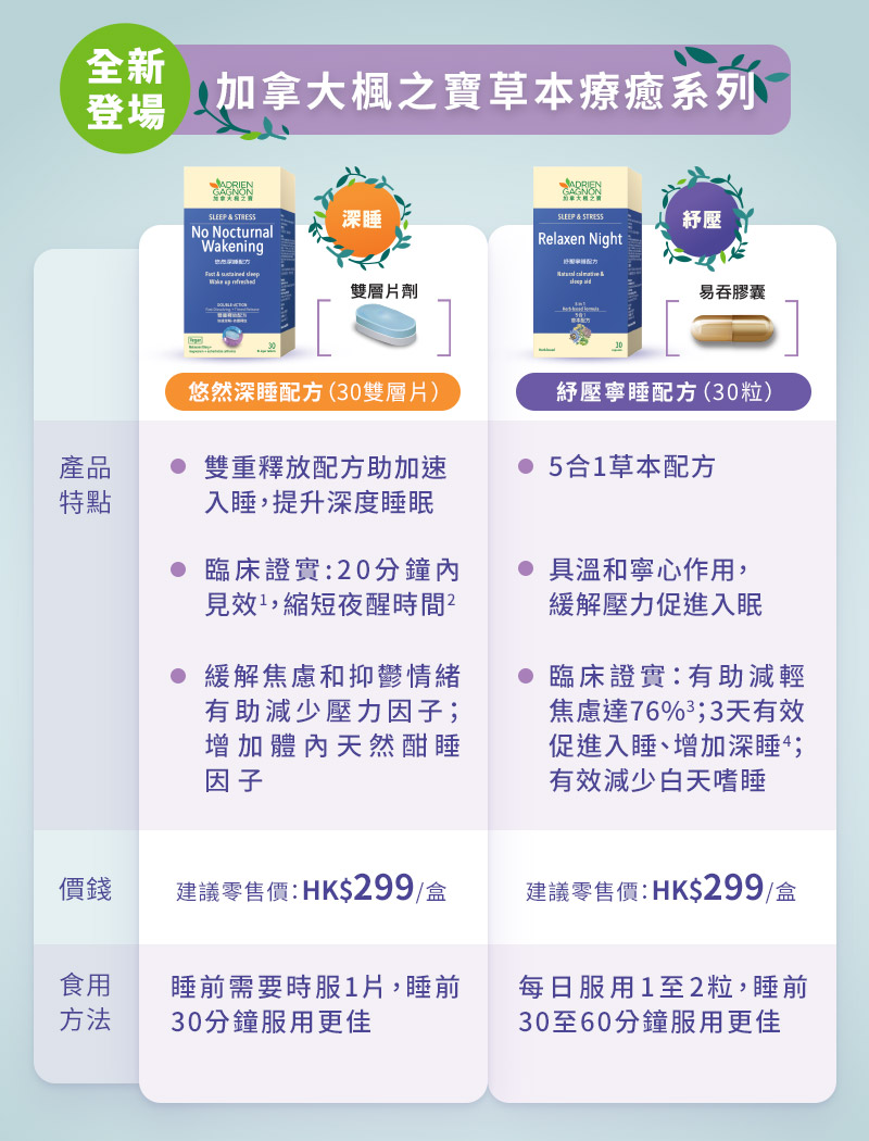 助眠保健品實測-失眠-真實用家-加拿大楓之寶-草本療癒系列